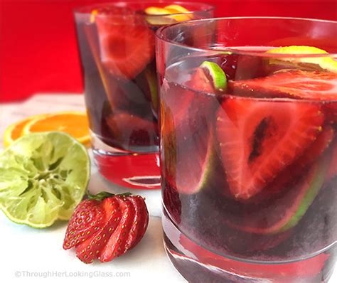 strawberry sangria recipe through her looking glass