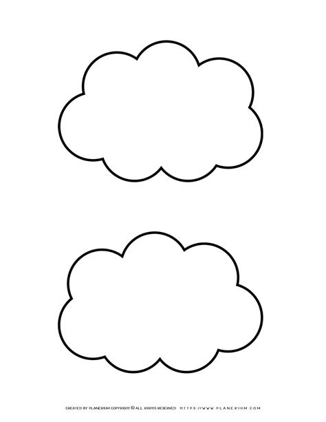 cloud  printable template planerium
