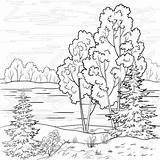 Landscape Drawing Line Contour Getdrawings sketch template