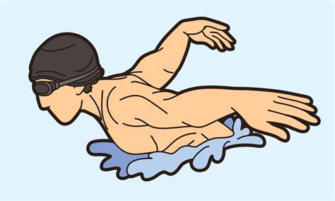 Natación Deporte Nadador Dibujos Animados 6229434 Vector En Vecteezy