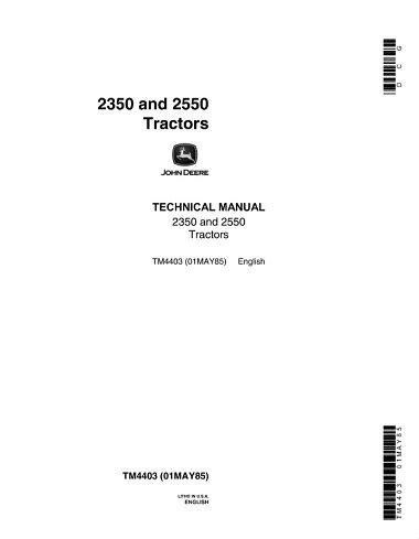 john deere   tractors technical manual tm john deere manual