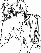 Coloring Anime Pages Boy Couple Girl Boys Awesome Kissing Printable Cute Drawing Color Cool Kids Getcolorings Chibi Unbelievable Print Popular sketch template