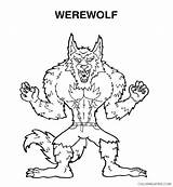 Werewolf Coloring4free Werewolves 1030 Coloringhome Scary sketch template