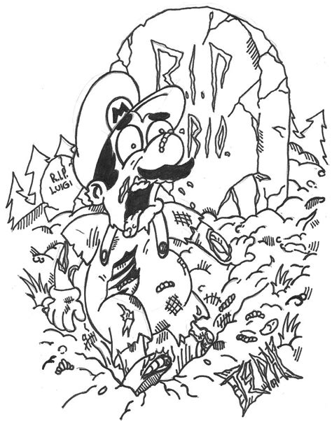 mario zombie coloring page coloring pages cool mario color pages