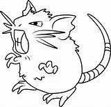 Raticate Rattata Turtonator Pokémon Coloringpages101 sketch template