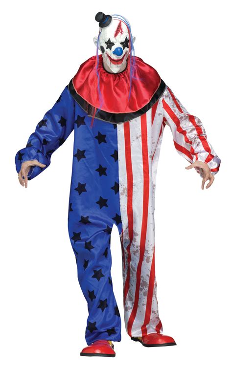 halloween mens evil clown adult costume size large  fun world