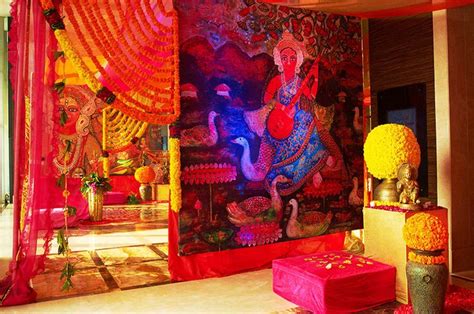 traditional mata ki chowki indian traditional look decor and event management pinterest