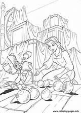 Coloring Beast Beauty Belle Pages Disney Lumiere 198b Helping Printable Print Color Book sketch template
