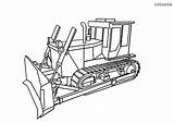 Planierraupe Bulldozer Coloring Excavator Fahrzeuge Ausmalbild Digger Bagger Malvorlage Backhoe sketch template