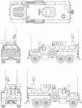 Mrap Cougar Armored Vehicles 3d Blueprint Drawing Military Visit Coloring Line Car sketch template