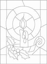 Navidad Christmas Coloring Pages Vitral Vitrales Candles Dibujos Glass Stained Con Google Drawings Vidrieras Para Simple Colorear Drawing Mosaicos Line sketch template