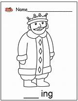 King Letter Coloring Activities Preschool Lesson sketch template