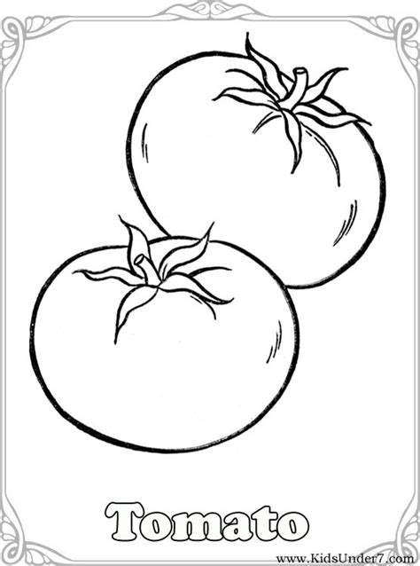 kids   vegetables coloring pages