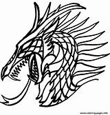 Face Dragon Coloring Pages Printable Color sketch template