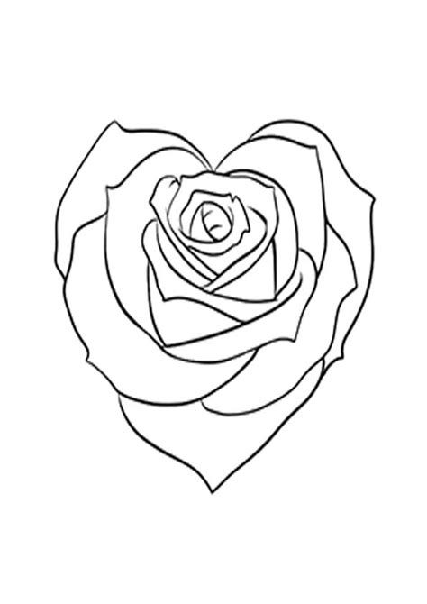 rose heart coloring pages heart coloring pages rose coloring pages
