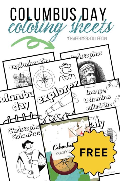 printable columbus day coloring pages  homeschool deals