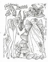 Barbie Paper Dolls Coloring Pages Doll Color Colouring одежда кукольная Printable California Beach куклы Choose Board sketch template
