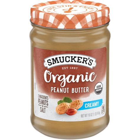 smuckers organic natural creamy peanut butter