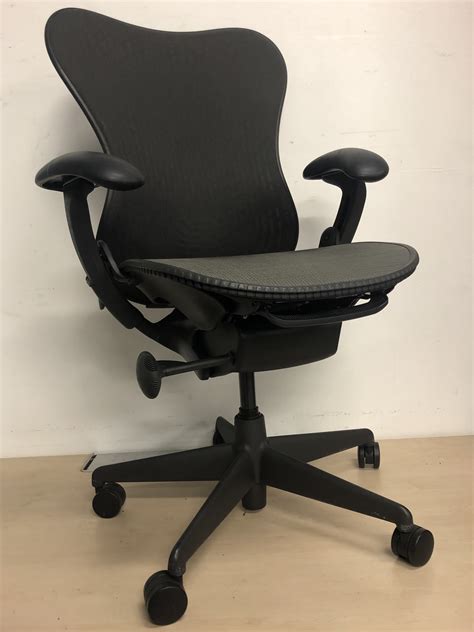 herman miller black mirra single lever office chair predominantly office