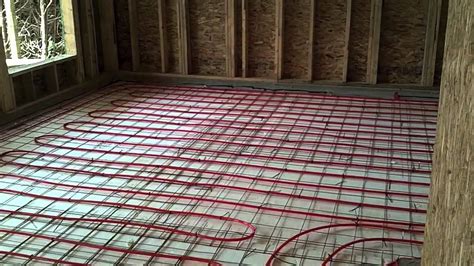 install radiant  floor heat youtube