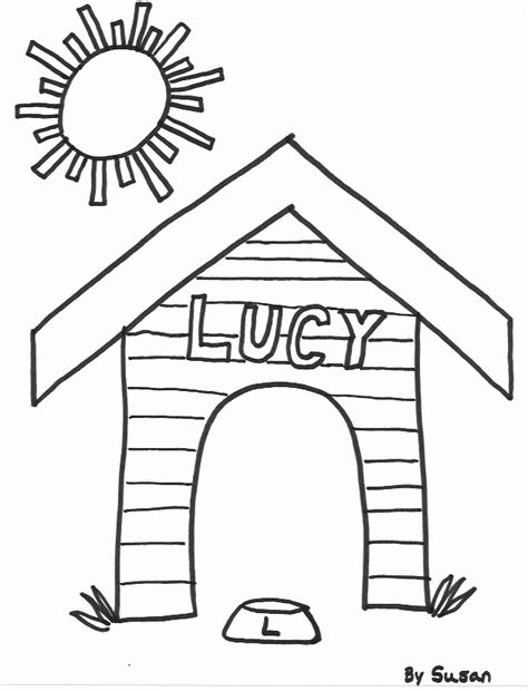 dog house coloring page home sketch coloring page