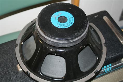 fender eminence blue label  ohm  speaker   reverb