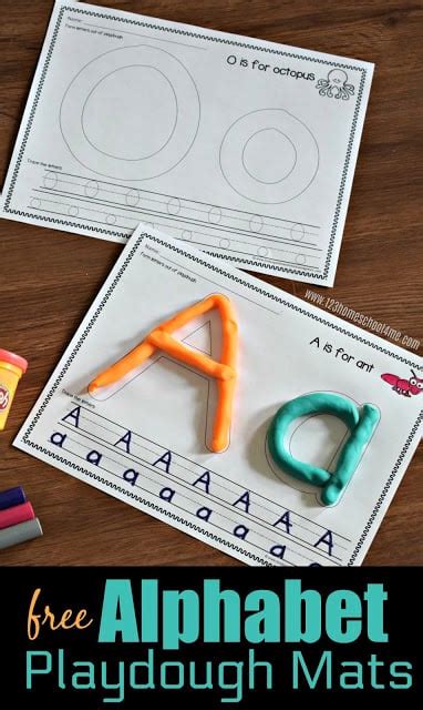 printable abc alphabet letter playdough mats