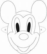 Mickey Mouse Printable Face Kids Coloring Mask Pages Masks Templates Template Outline Disney Halloween Cartoon Sheets Clipart Activity Print Cliparts sketch template