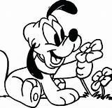 Pluto Disney Coloring Pages Baby Clipartmag Drawing sketch template