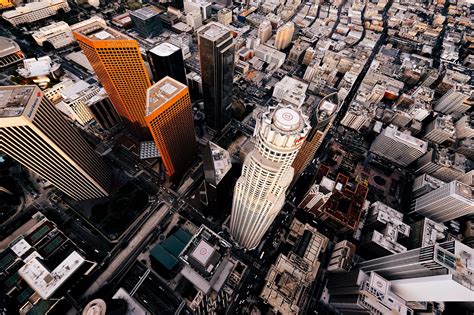 wallpaper id  aerial drone shot   city skyscraper downtown urban architecture