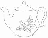 Teapot Stamps Teapots Embroidery Digi Coloringhome Pots Birdscards Getdrawings Teteras Bordar Theepot sketch template