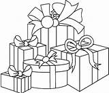 Present Christmas Coloring Pages Getdrawings sketch template