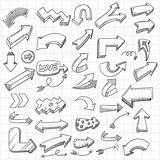 Doodle Pfeil Geometrische Handgezeichnete Skizze Vektoren sketch template