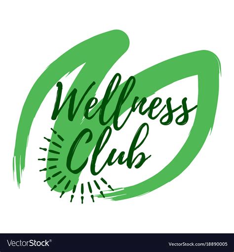 wellness club label eco style healthy lifestyle vector image