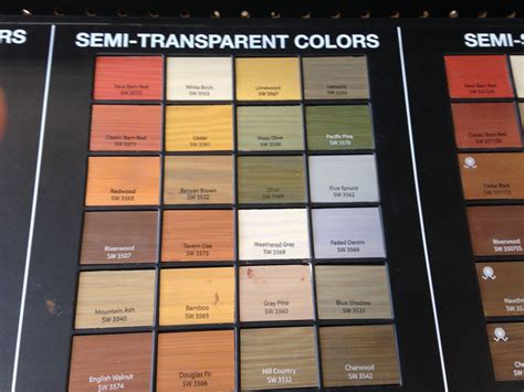 deck stain color chart