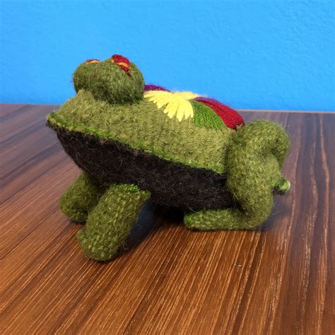 hand sewn stuffed animal frog plush toy