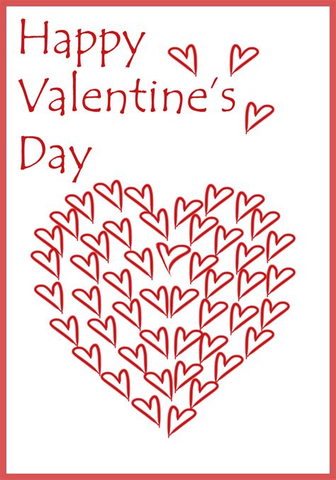 printable valentines day card easy  customize