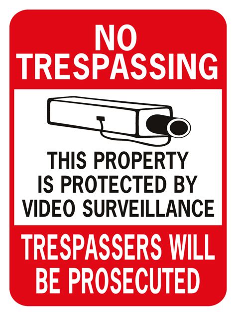 no trespassing video surveillance world famous sign co