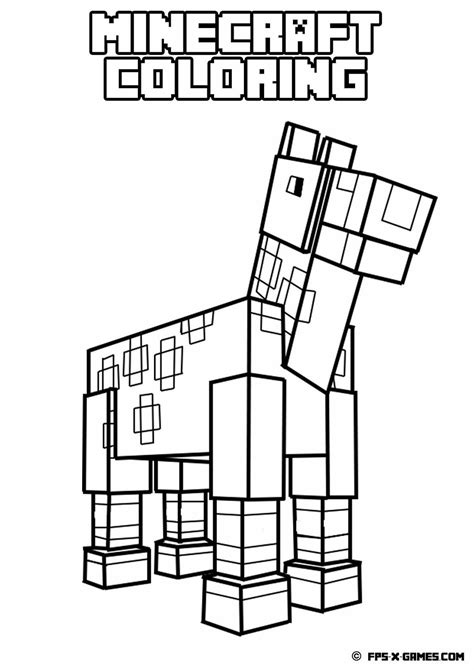 minecraft wolf  coloring pages png  file