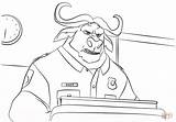 Zootopia Coloring Pages Bogo Chief Color Printable Go Flash Drawing Characters Kids A4 sketch template