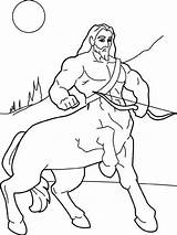 Centaur Coloring Pages Greek Mythology Getdrawings Getcolorings Color sketch template