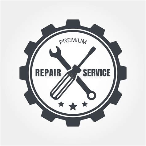 vintage style car repair service label vector logo design templ stock vector image 49006873