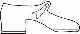 Tap Shoes Dance Coloring Pages Shoe Template Sketches sketch template