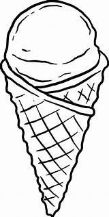 Cone Ice Cream Coloring Printable Pages Getcolorings Color sketch template