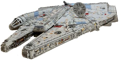 wip lego moc millennium falcon  scale star wars geek star wars