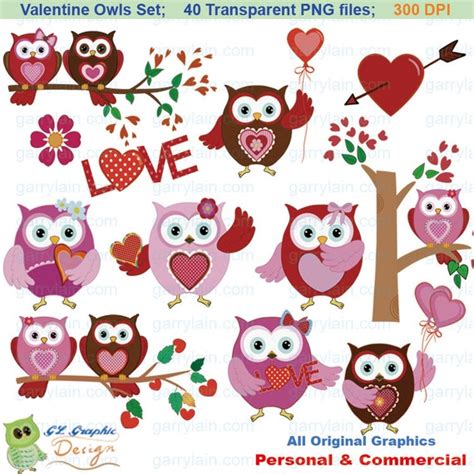 items similar  valentine owl clip art  owl clipart package