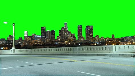 downtown los angeles green screen stock footage video 100