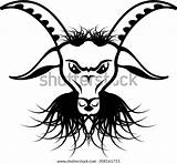 Vector Goat Devil Satan Evil Shutterstock Stock sketch template