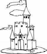Medieval Castle Coloring Amazing sketch template