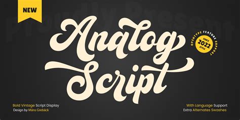 analog script font fonts hut